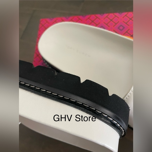 Tory Burch Everly Anatomic Lug Paris Nappa Slide - Picture 5 of 6